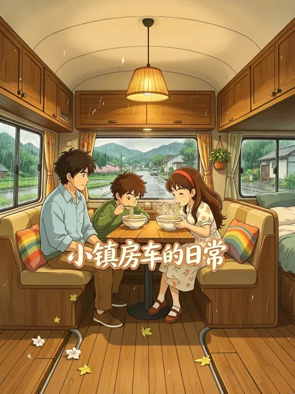 小镇房车的日常动漫海报
