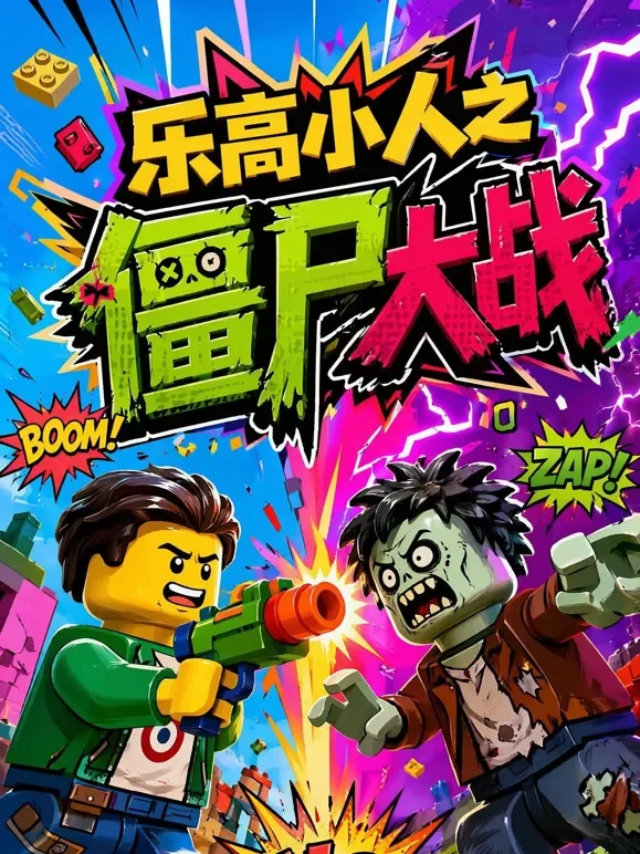 乐高小人之僵尸大战动漫海报