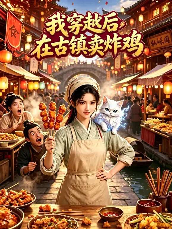 我穿越后在古镇卖炸鸡动漫海报