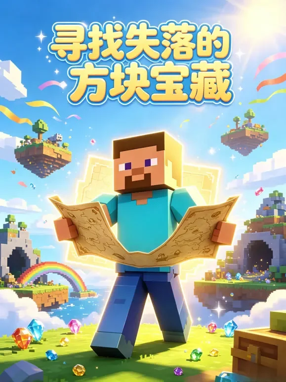 寻找失落的方块宝藏动漫海报