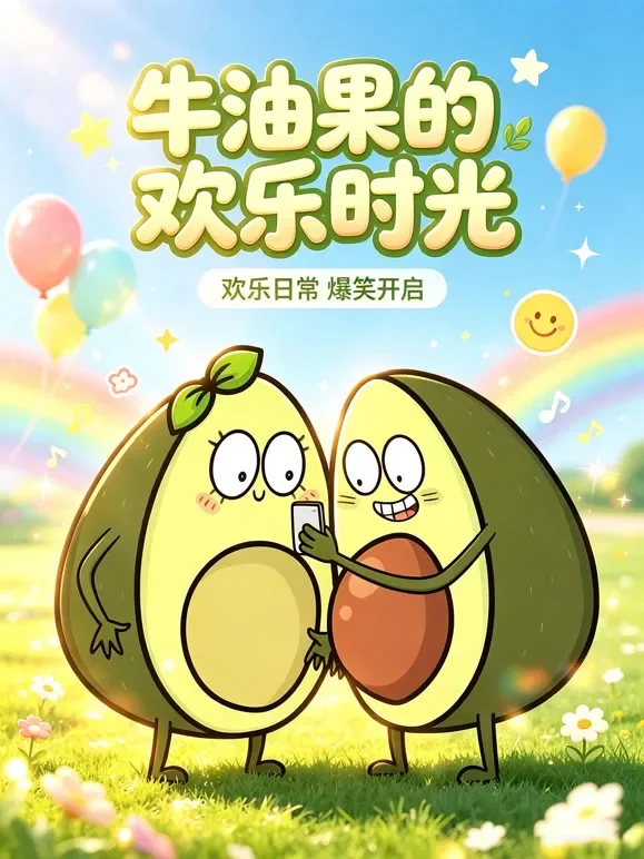 牛油果的欢乐时光动漫海报