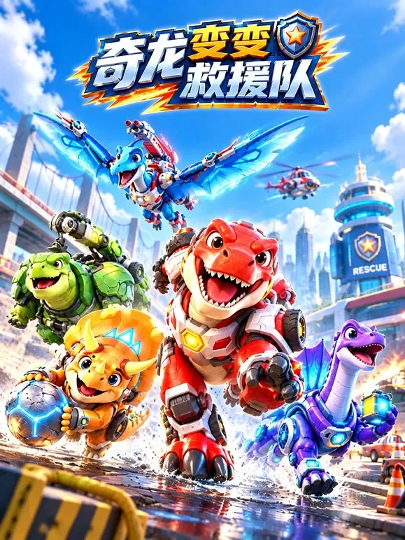 奇龙变变救援队动漫海报