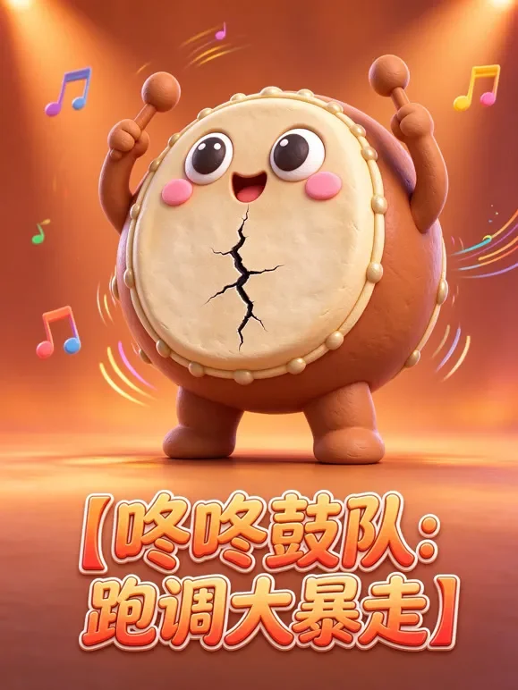 咚咚鼓队：跑调大暴走动漫海报