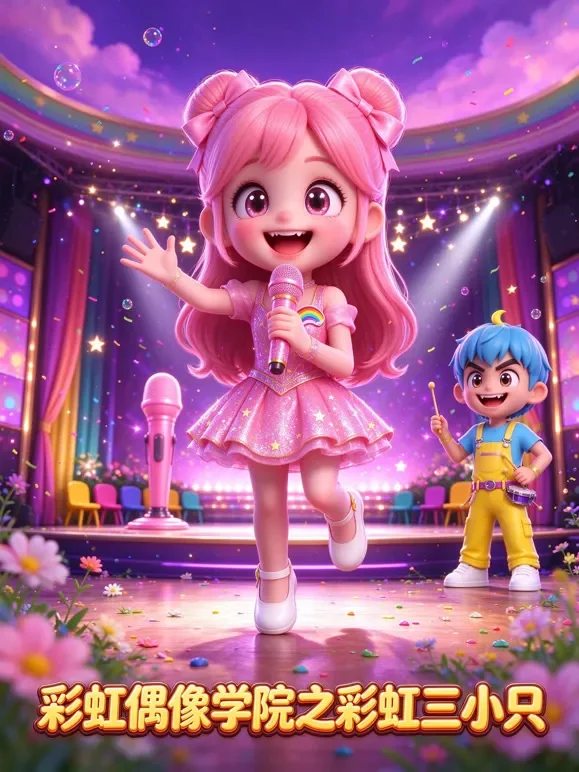 彩虹偶像学院之彩虹三小只动漫海报