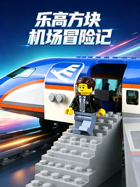 乐高方块机场冒险记动漫海报