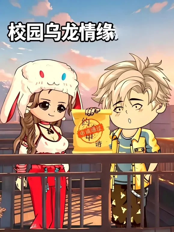 校园乌龙情缘动漫海报