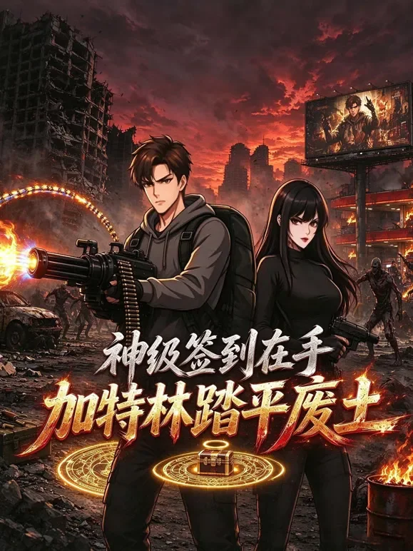 神级签到在手，加特林踏平废土动漫海报
