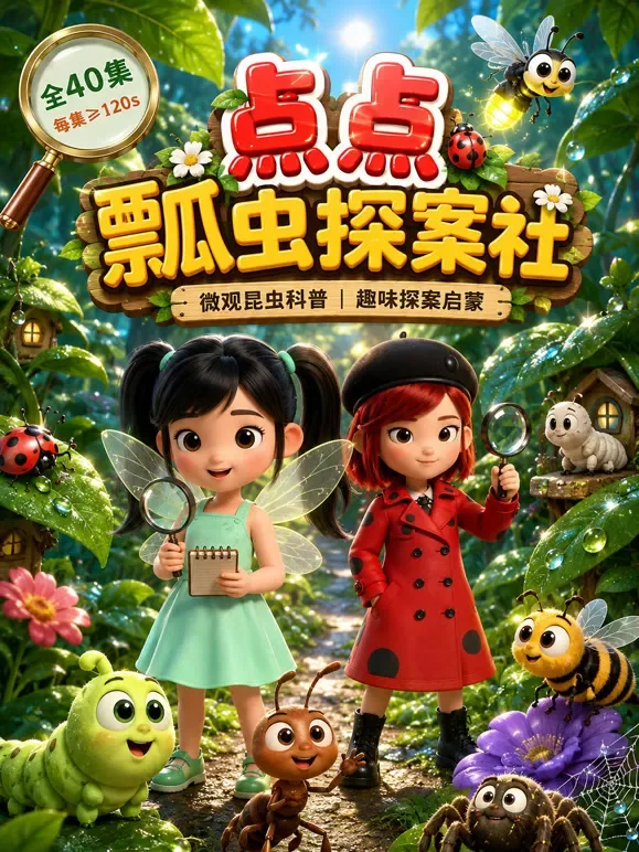 点点瓢虫探案社动漫海报