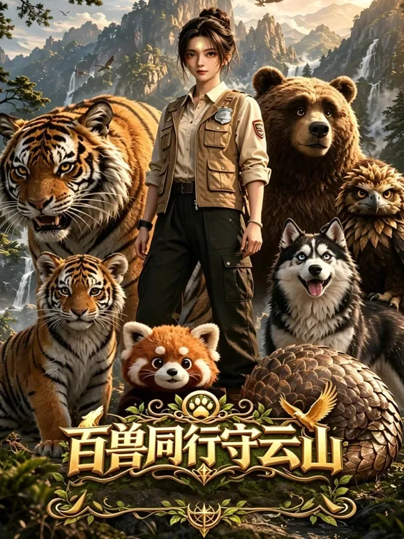 百兽同行守云山动漫海报