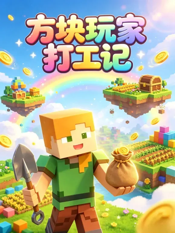 方块玩家打工记动漫海报