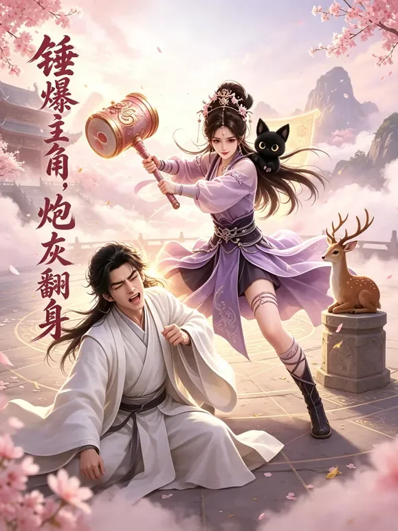 锤爆主角，炮灰翻身动漫海报