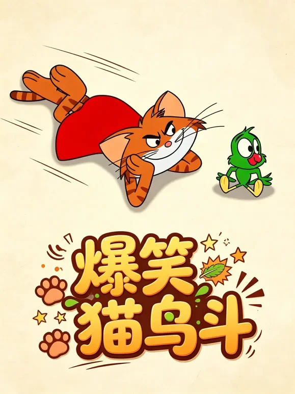 爆笑猫鸟斗动漫海报