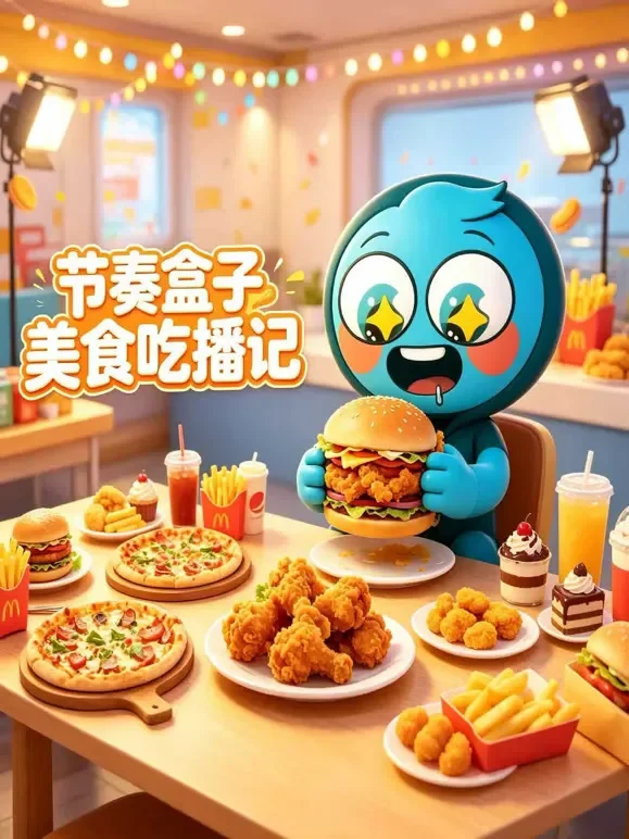 节奏盒子美食吃播记动漫海报