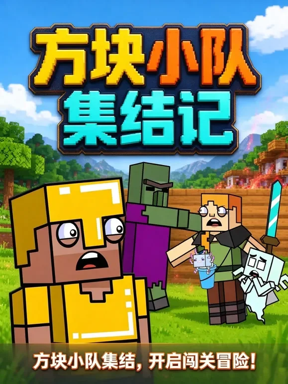 方块小队集结记动漫海报