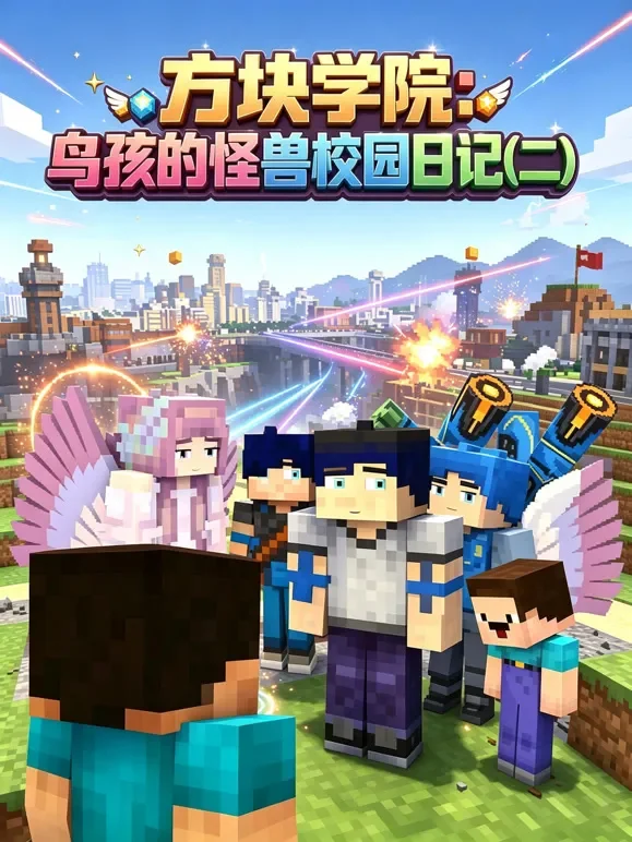 方块学院：鸟孩的怪兽校园日记 (二)动漫海报