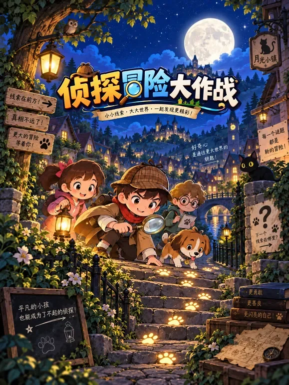 侦探冒险大作战动漫海报