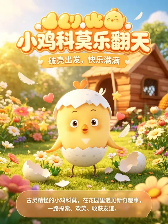 小鸡科莫乐翻天动漫海报