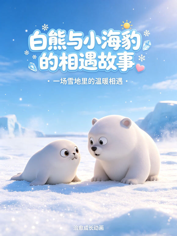 白熊与小海豹的相遇故事