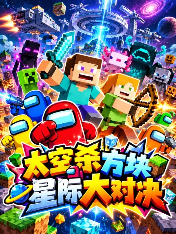 太空杀方块星际大对决动漫海报
