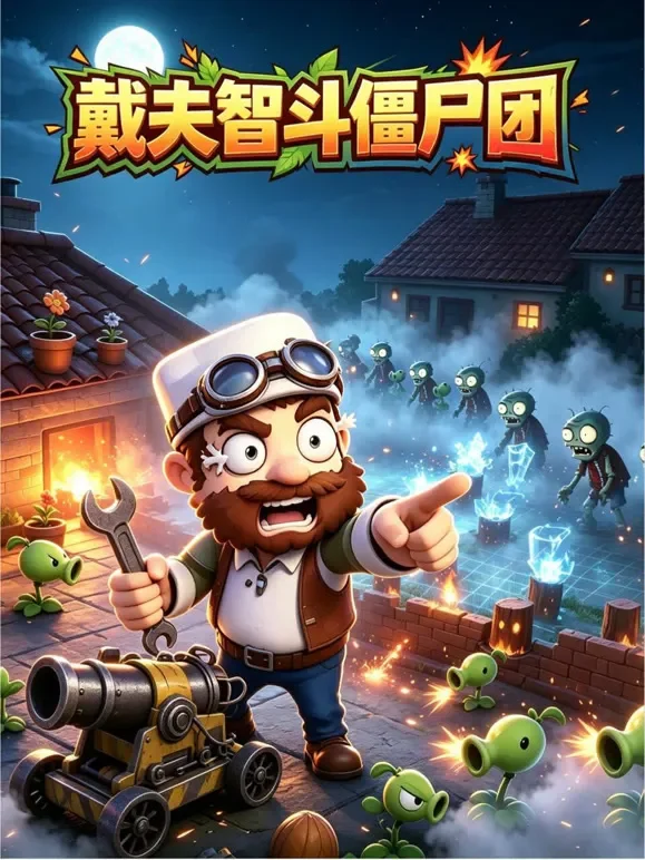 戴夫智斗僵尸团动漫海报
