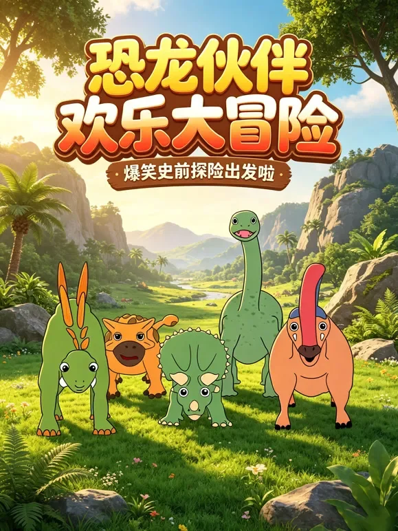 恐龙伙伴欢乐大冒险动漫海报