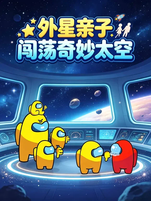 外星亲子闯荡奇妙太空动漫海报
