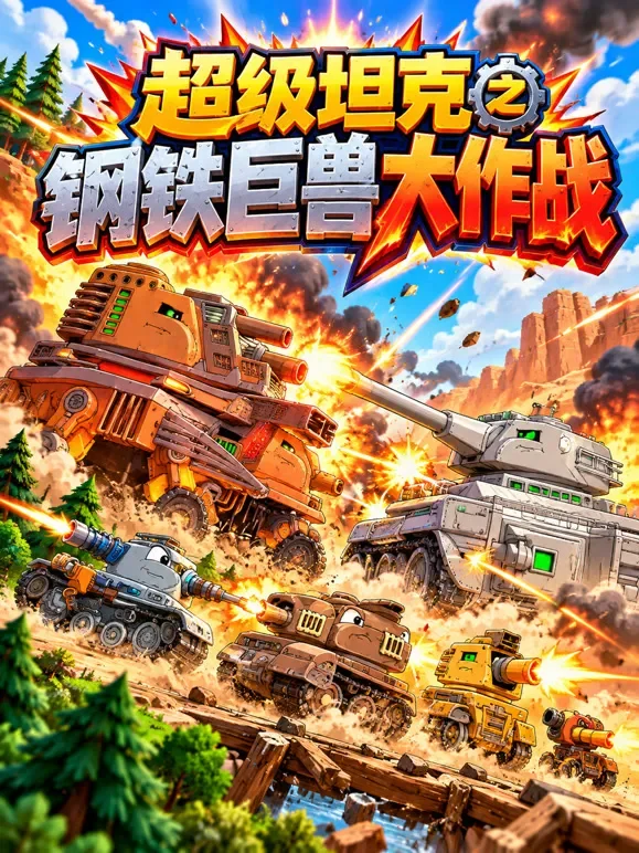 超级坦克之钢铁巨兽大作战动漫海报