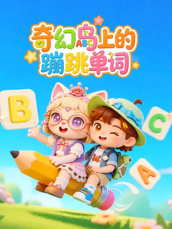 奇幻岛上的蹦跳单词动漫海报