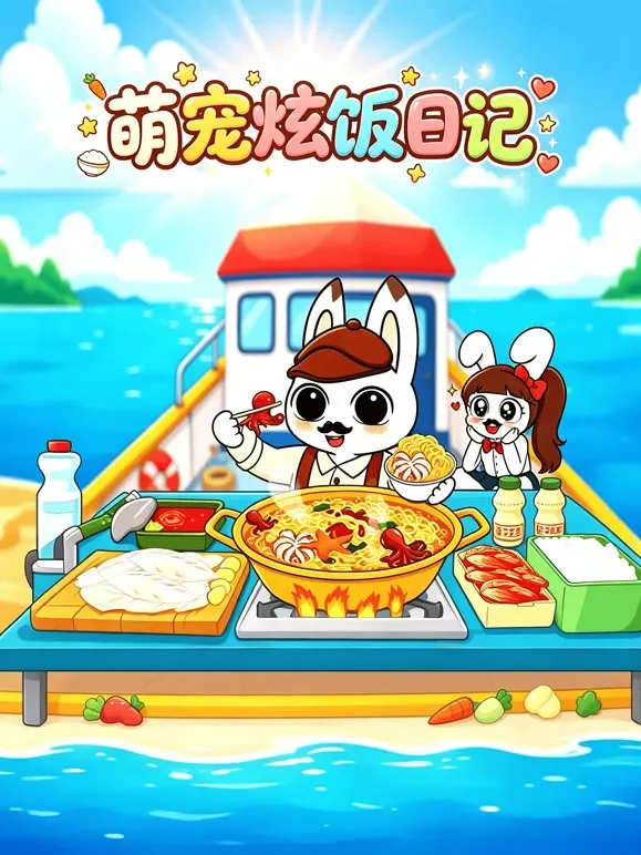 萌宠炫饭日记吃播动漫海报