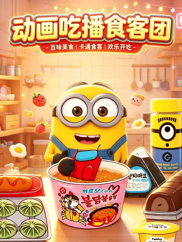 动画吃播食客团动漫海报