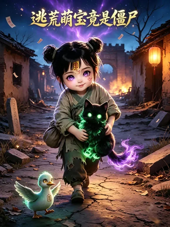 逃荒萌宝竟是僵尸动漫海报