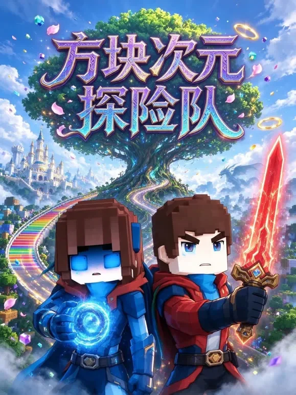 方块次元探险队动漫海报