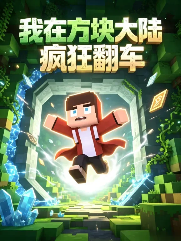 我在方块大陆疯狂翻车动漫海报