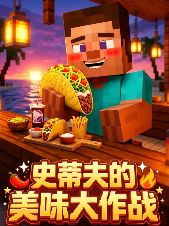 史蒂夫的美味大作战动漫海报