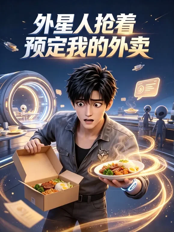外星人抢着预定我的外卖动漫海报