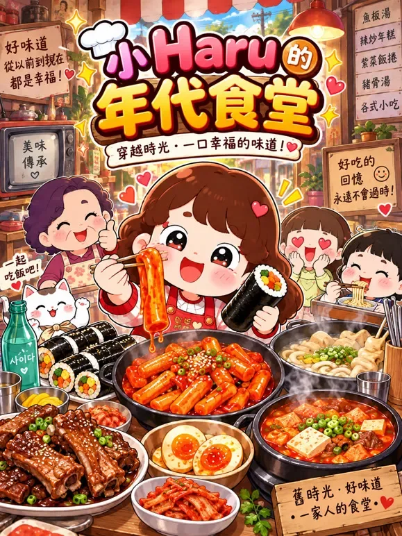 小 Haru 的年代食堂动漫海报