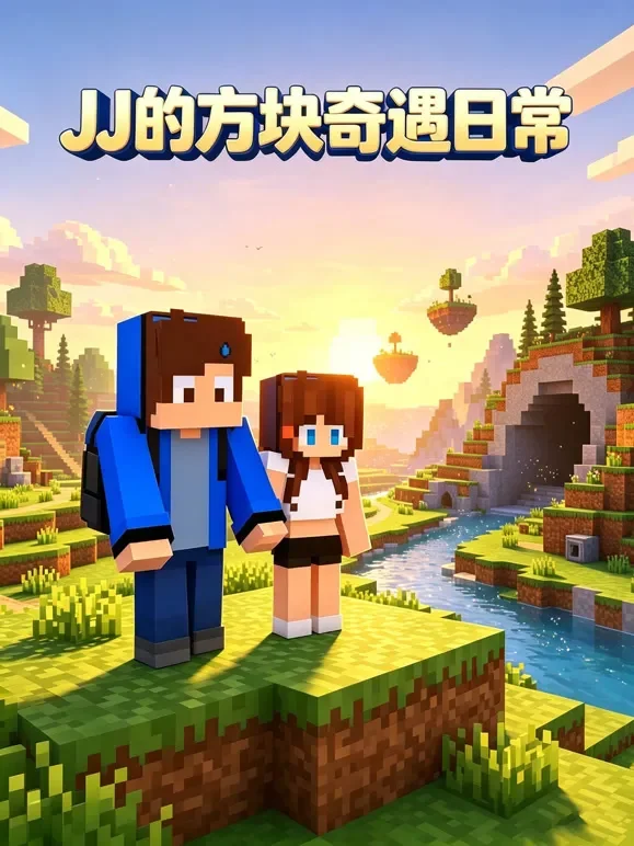 JJ 的方块奇遇日常动漫海报