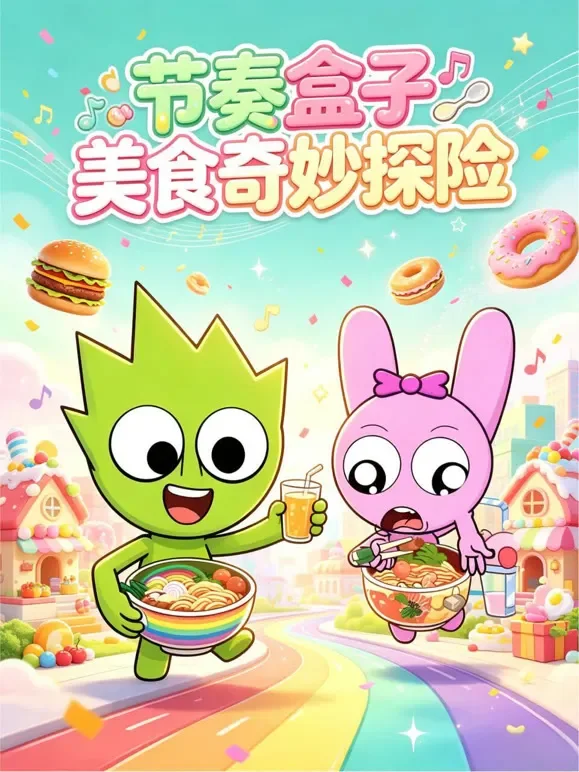 节奏盒子美食奇妙探险动漫海报