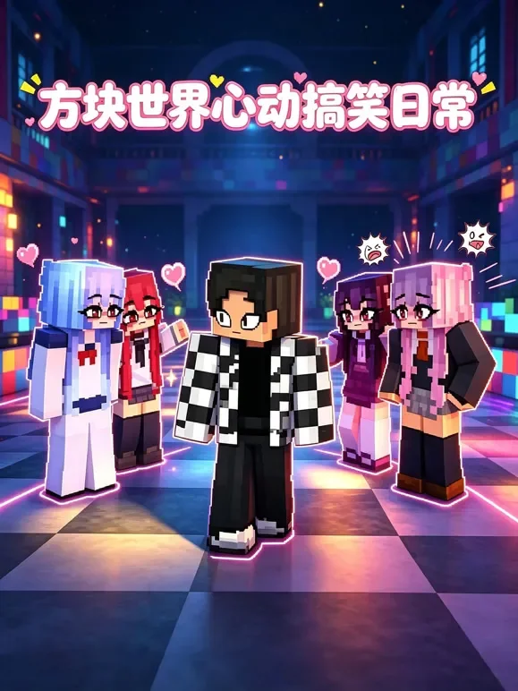 方块世界心动搞笑日常动漫海报