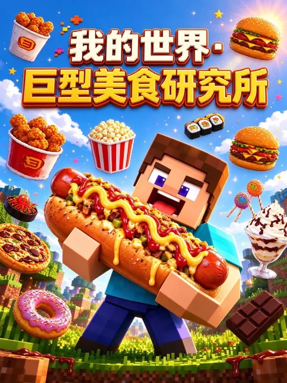 我的世界：巨型美食研究所动漫海报