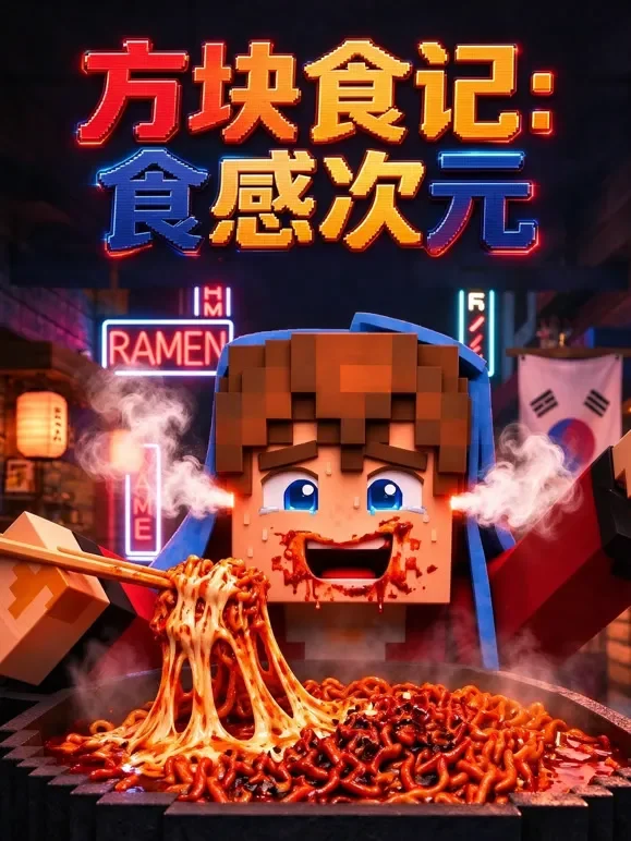 方块食记：食感次元动漫海报