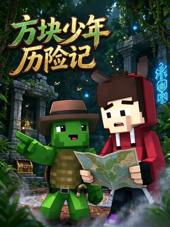 方块少年历险记动漫海报