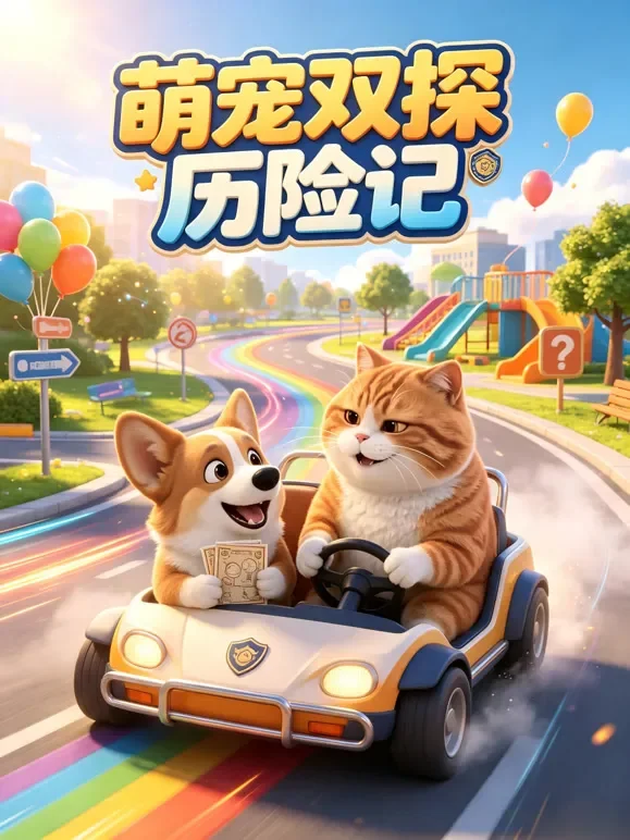 萌宠双探历险记动漫海报