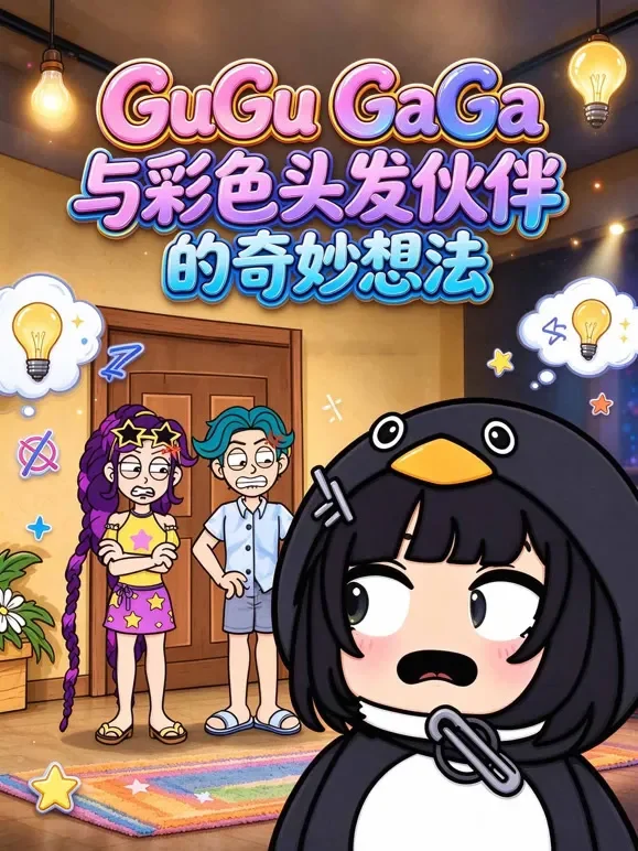 GuGu GaGa 与彩色头发伙伴的奇妙想法动漫海报