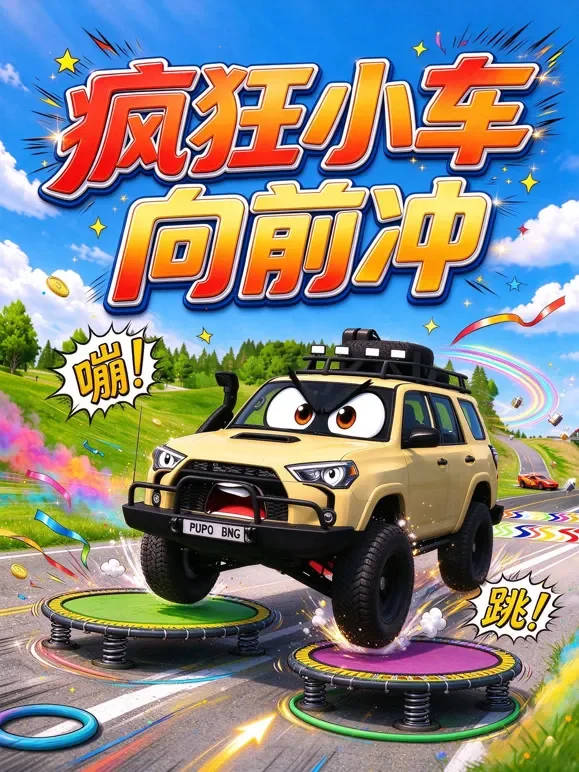 疯狂小车向前冲动漫海报