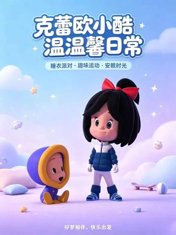 克蕾欧小酷温馨日常动漫海报