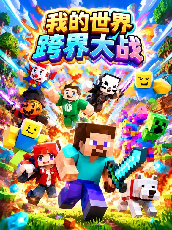 我的世界跨界大战动漫海报