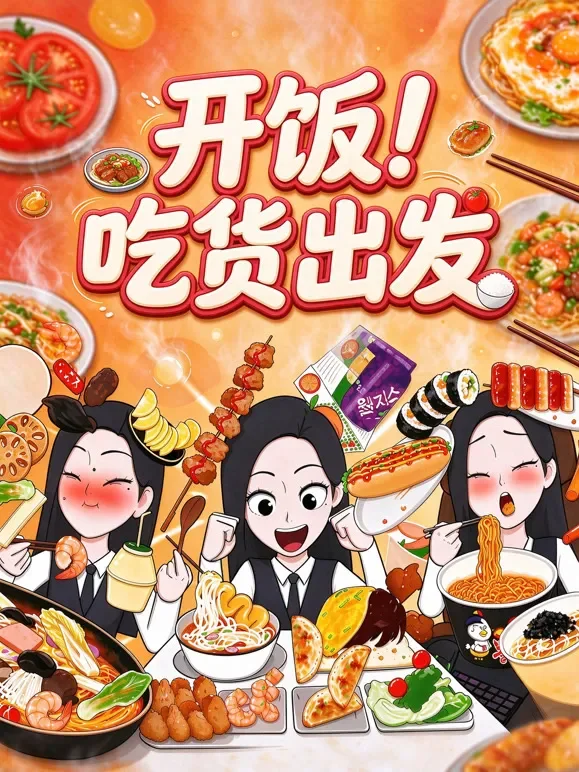 开饭！吃货出发动漫海报