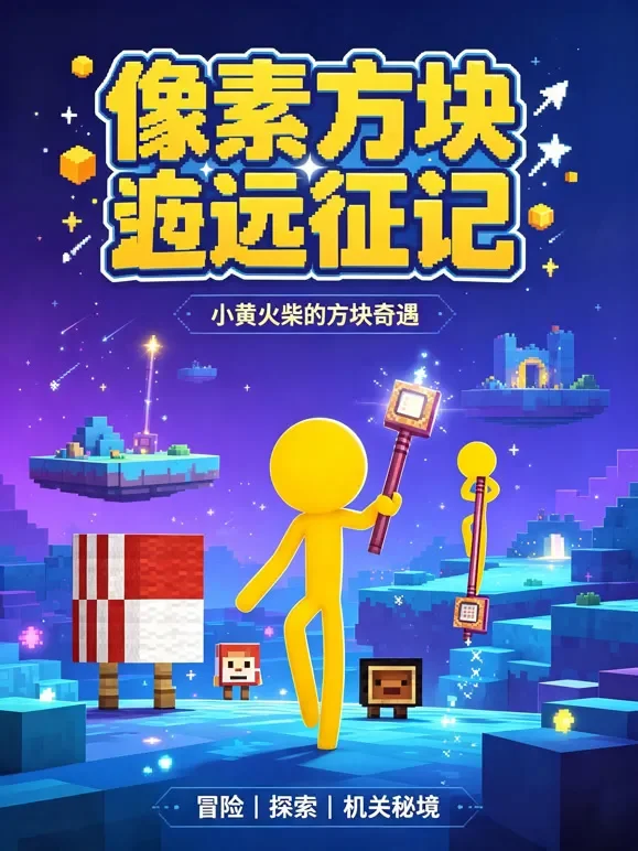 像素方块远征记动漫海报