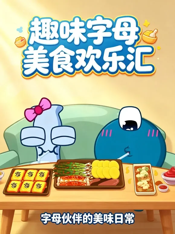 趣味字母美食欢乐汇动漫海报